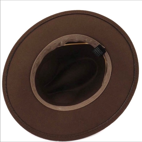 WIDE BRIM FEDORA HAT - Picture 3 of 3